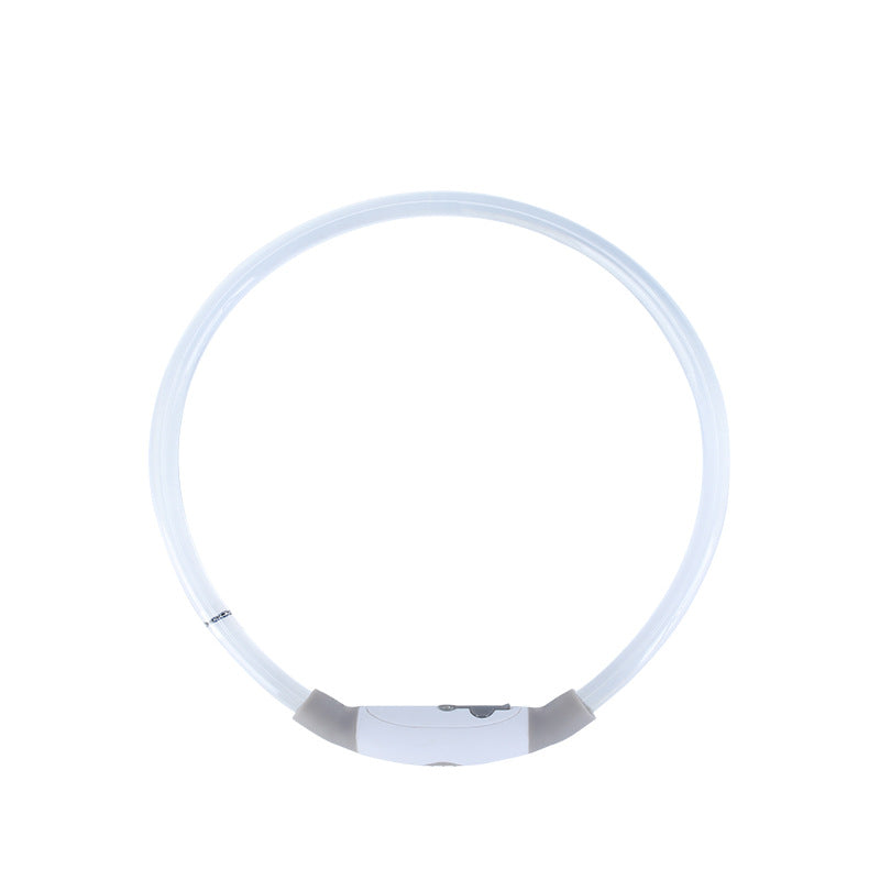 KFX-4825149 LED Dog Collar - Rechargeable Glow in the Dark Safety Necklace for Pets, Adjustable Fit, USB Charging