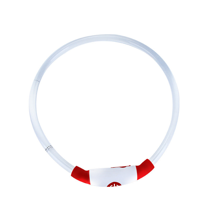 KFX-4825149 LED Dog Collar - Rechargeable Glow in the Dark Safety Necklace for Pets, Adjustable Fit, USB Charging