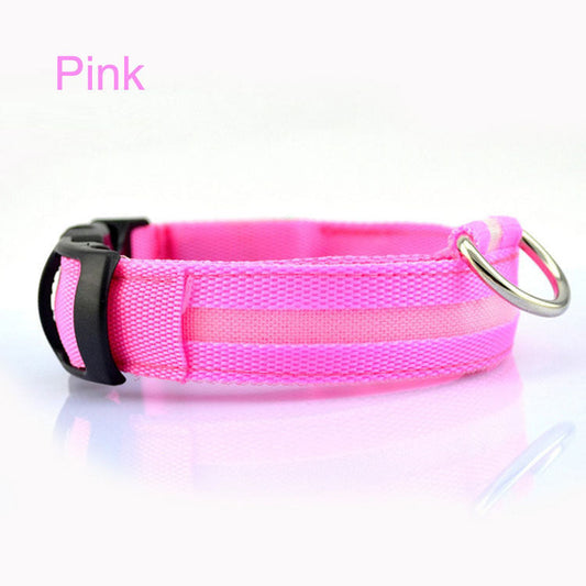 KFX-4825661 LED Safety Dog Collar with Multiple Flashing Modes and Replaceable Battery