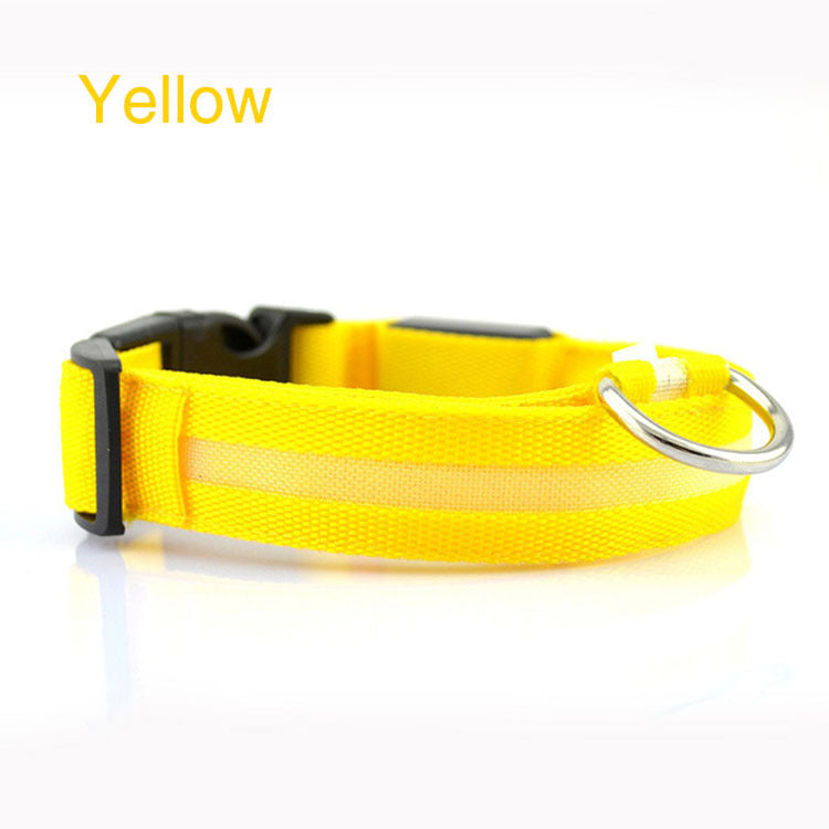 KFX-4825661 LED Safety Dog Collar with Multiple Flashing Modes and Replaceable Battery