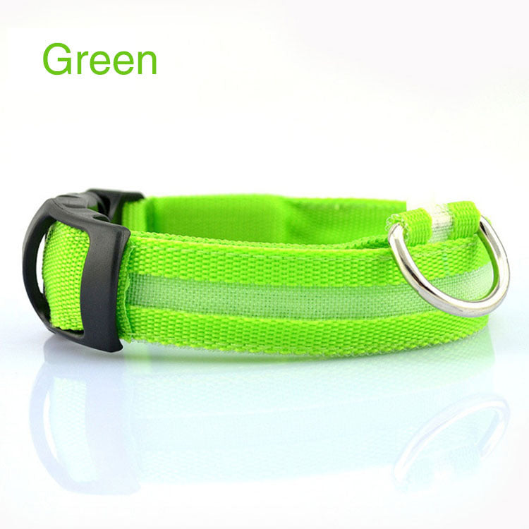 KFX-4825661 LED Safety Dog Collar with Multiple Flashing Modes and Replaceable Battery