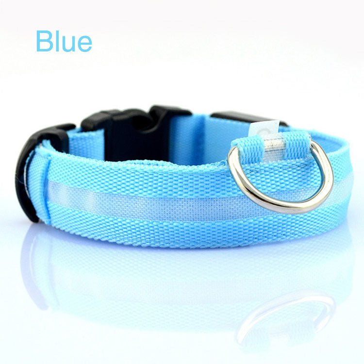 KFX-4825661 LED Safety Dog Collar with Multiple Flashing Modes and Replaceable Battery