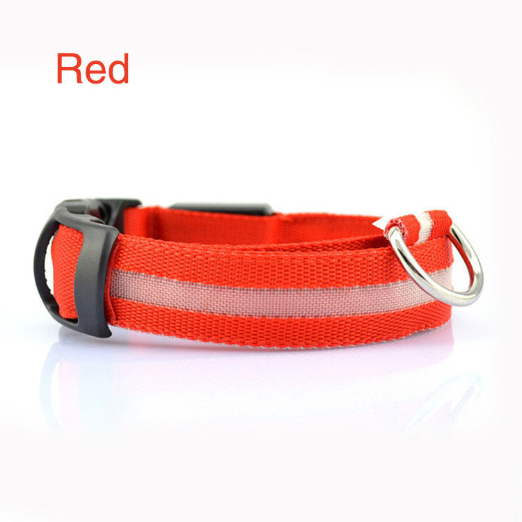 KFX-4825661 LED Safety Dog Collar with Multiple Flashing Modes and Replaceable Battery