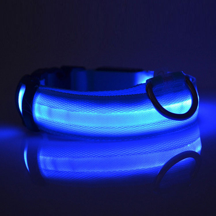 KFX-4825661 LED Safety Dog Collar with Multiple Flashing Modes and Replaceable Battery
