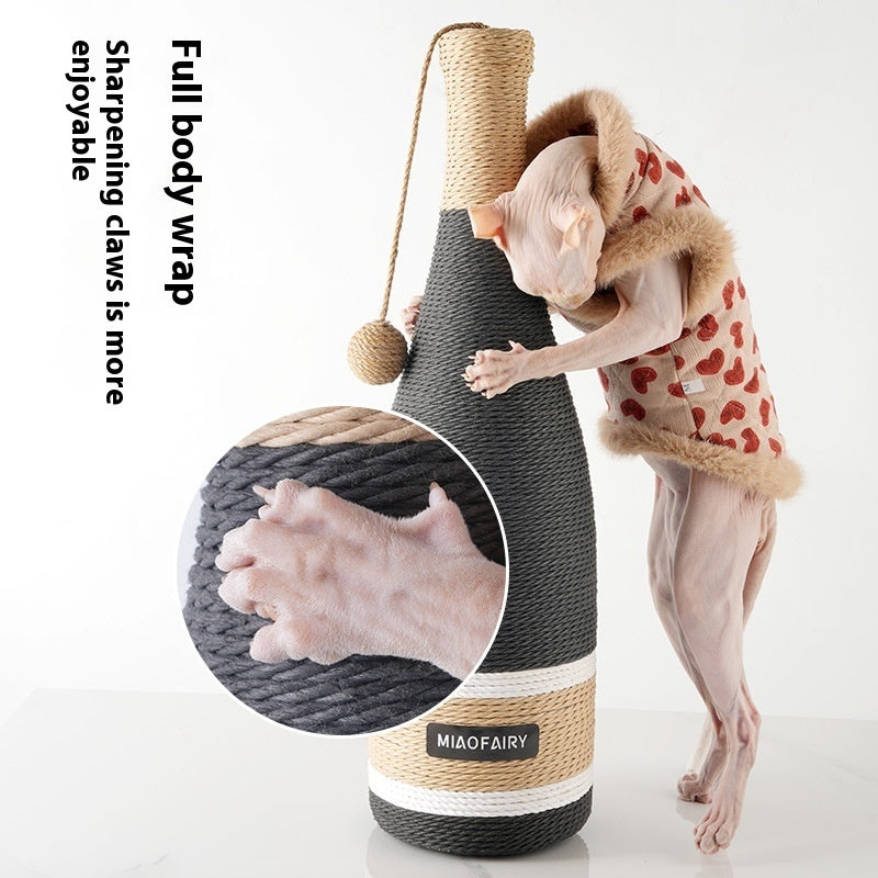 KFX-4826301 Vertical Cat Climbing Rack with Suction Cup and Scratching Pole - Dual Material Option