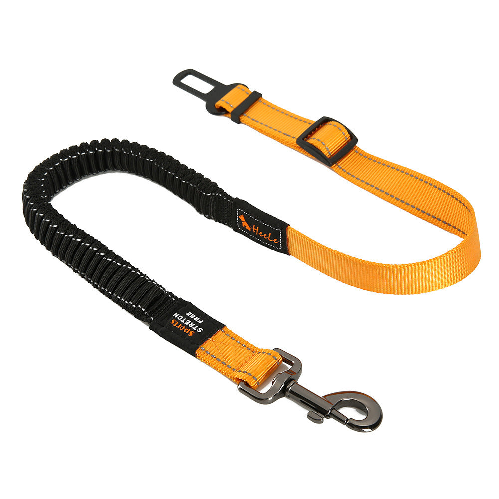 KFX-4827453 Pet Safety Seat Belt for Car - Adjustable Nylon Webbing with Reflective Strip - 76CM to 148CM Length Options
