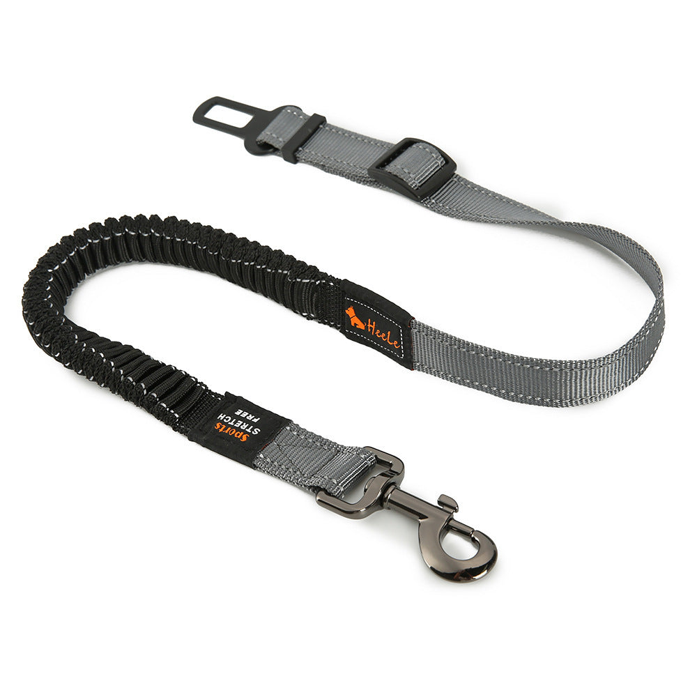 KFX-4827453 Pet Safety Seat Belt for Car - Adjustable Nylon Webbing with Reflective Strip - 76CM to 148CM Length Options