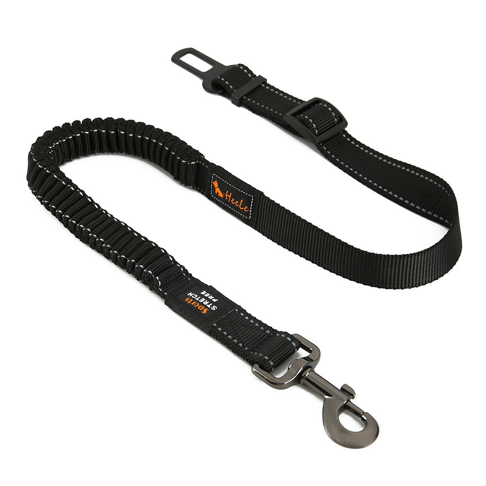 KFX-4827453 Pet Safety Seat Belt for Car - Adjustable Nylon Webbing with Reflective Strip - 76CM to 148CM Length Options