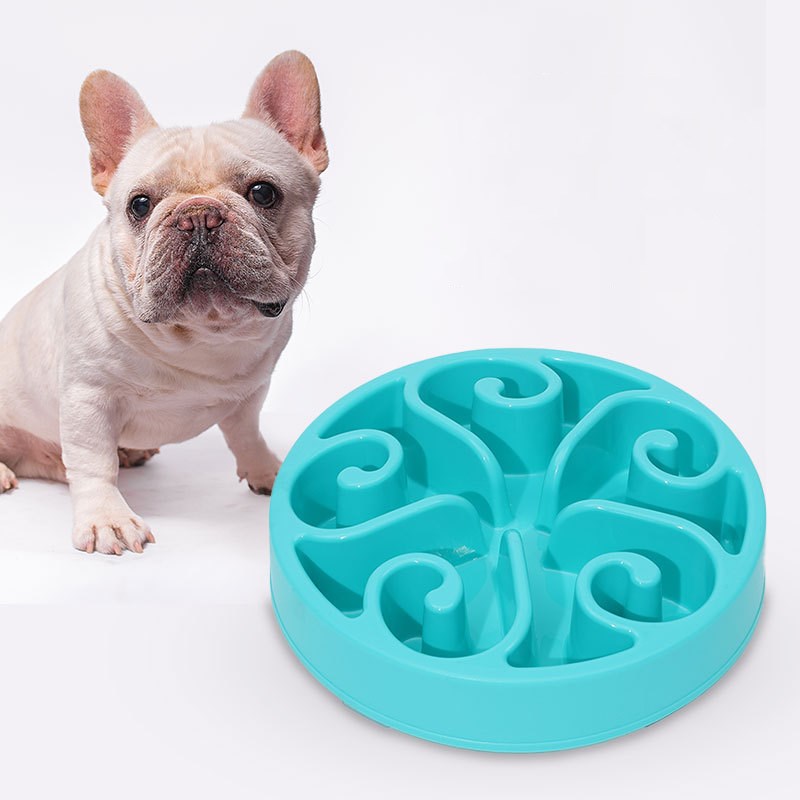 KFX-4827837 Puppy Choking Prevention Feeding Bowl - Safe and Colorful Options in Blue, Green, Pink