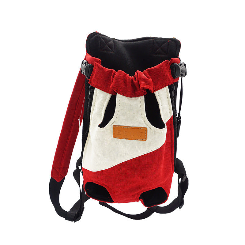 KFX-4829885 Canvas Chest Bag for Pets - Portable, Solid Color, Domestic Trade, 1 Capacity
