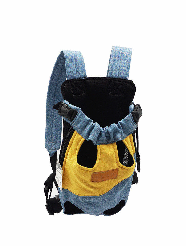 KFX-4829885 Canvas Chest Bag for Pets - Portable, Solid Color, Domestic Trade, 1 Capacity