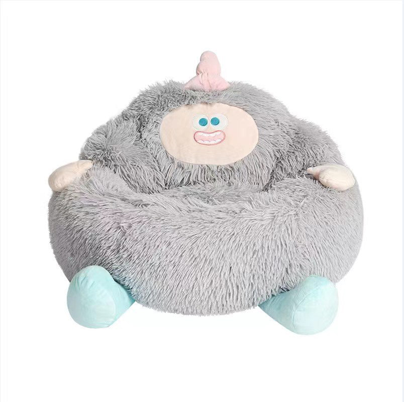 KFX-4830909 Cozy Thick Plush Nest Bed for Pets - Ideal Sleeping Mattress for Cats and Dogs