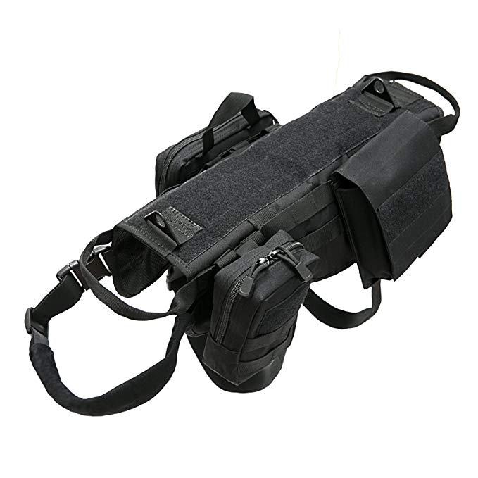 KFX-4833981 Tactical Vest for Medium to Large Dogs - Military Style Pet Clothing in Nylon