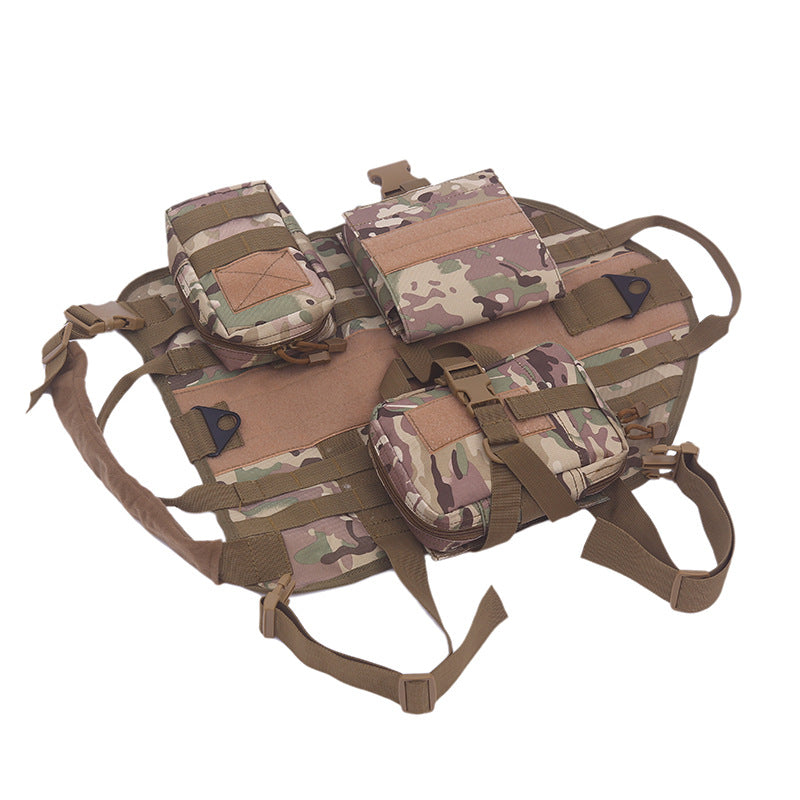 KFX-4833981 Tactical Vest for Medium to Large Dogs - Military Style Pet Clothing in Nylon