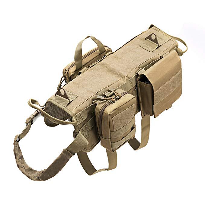 KFX-4833981 Tactical Vest for Medium to Large Dogs - Military Style Pet Clothing in Nylon