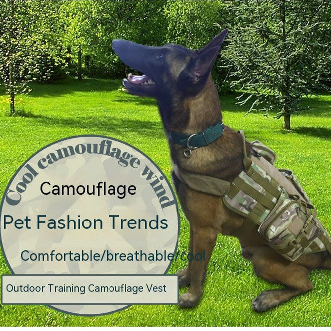 KFX-4833981 Tactical Vest for Medium to Large Dogs - Military Style Pet Clothing in Nylon