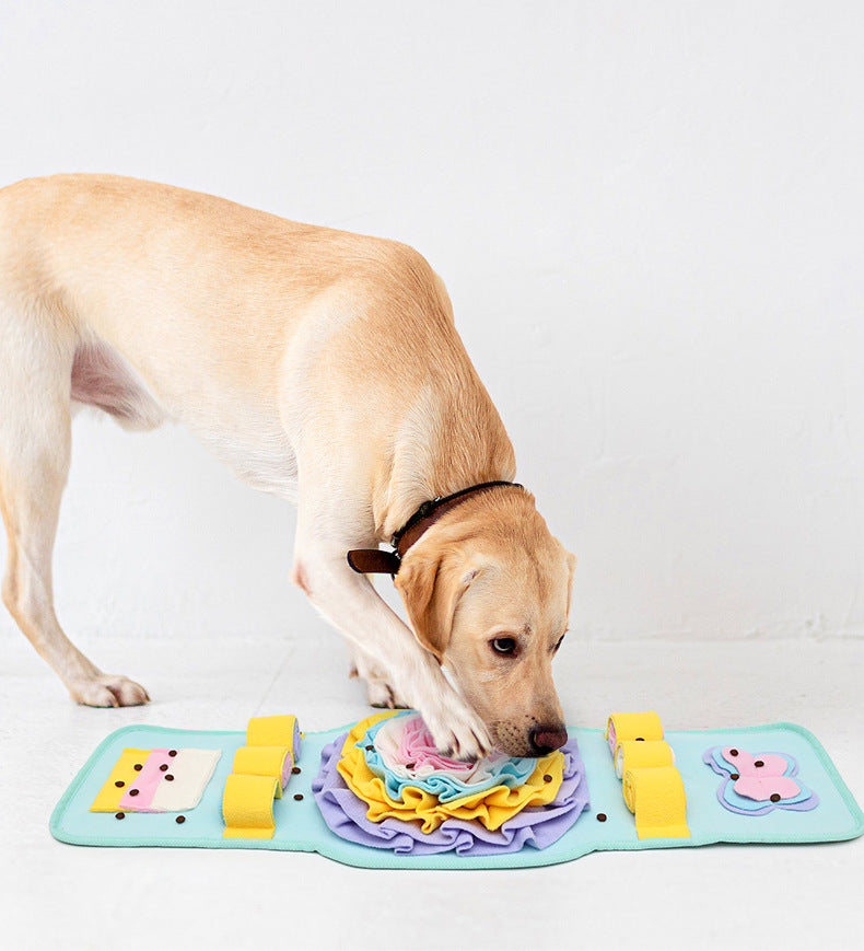 KFX-4834237 Interactive Dog Training Sniff Mat | Anti-Slip Nosework Feeding Pad for Slow Eating