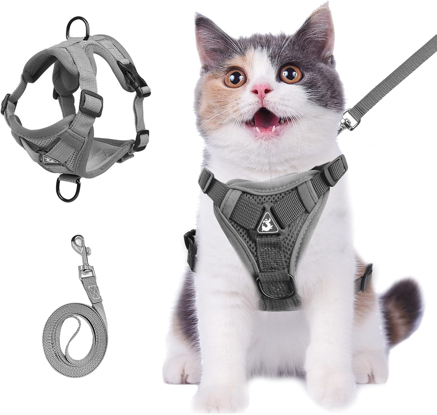 KFX-4834877 Adjustable Soft Mesh Cat Harness and Leash Set – Anti-Escape Design for Comfortable Outdoor Safety