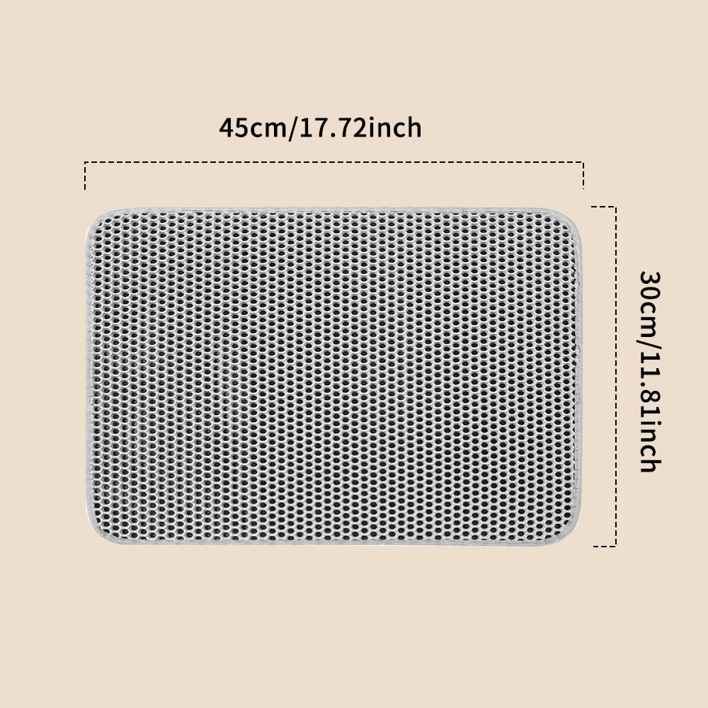 KFX-4835261 Leak-Proof Cat Litter Mat with Non-Slip Backing for Clean, Dry Floors