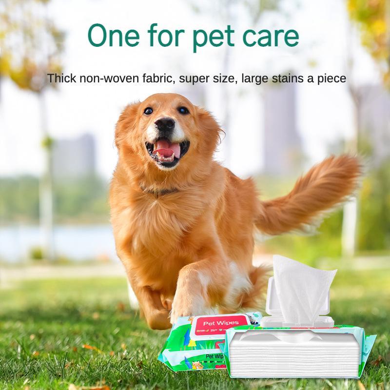 KFX-4838845 Gentle Cleansing Pet Wet Wipes, Hypoallergenic, Fragrance Free, Plant-Based, for Paws, Ears, Fur, and Sensitive Areas