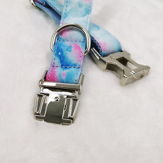 KFX-4841149 Engravable Zinc Alloy Buckle Pet Collar - Polyester Material in Multiple Sizes