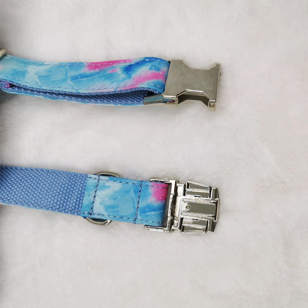 KFX-4841149 Engravable Zinc Alloy Buckle Pet Collar - Polyester Material in Multiple Sizes
