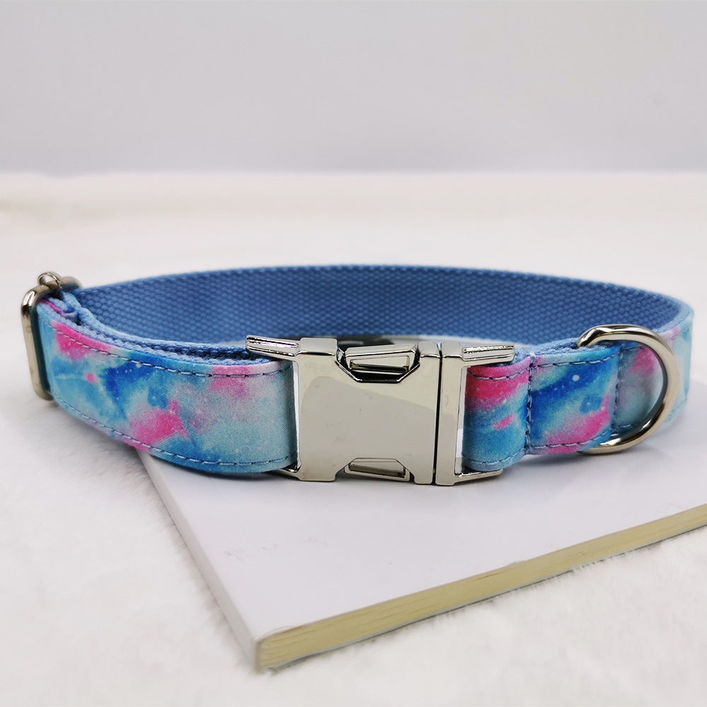 KFX-4841149 Engravable Zinc Alloy Buckle Pet Collar - Polyester Material in Multiple Sizes