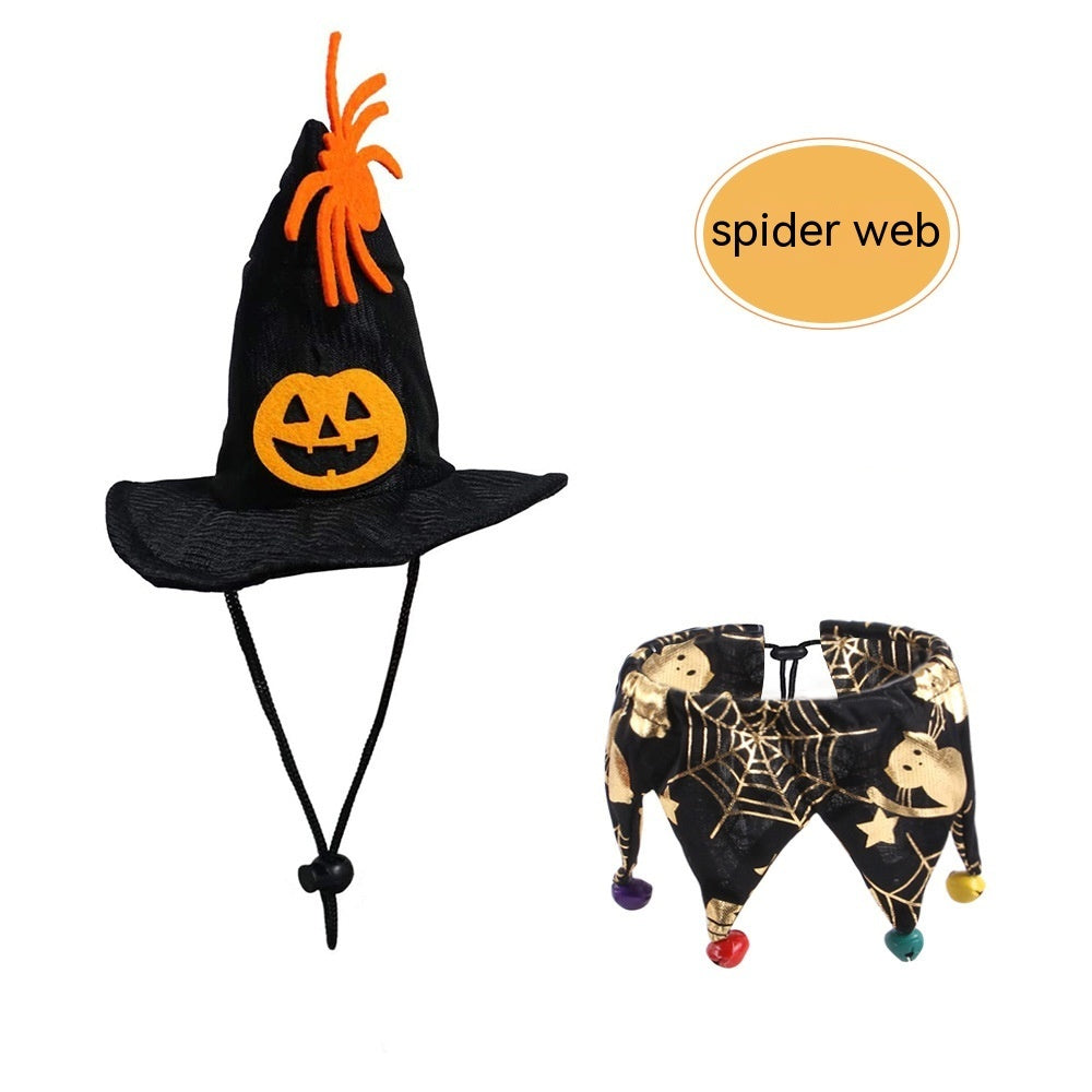 KFX-4843965 Pet Cat Hat and Scarf Set in Various Halloween Designs