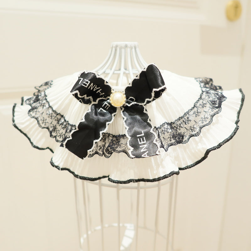 KFX-4845501 Chic Dog Scarf Bow Tie in Lace and Satin with Size Options