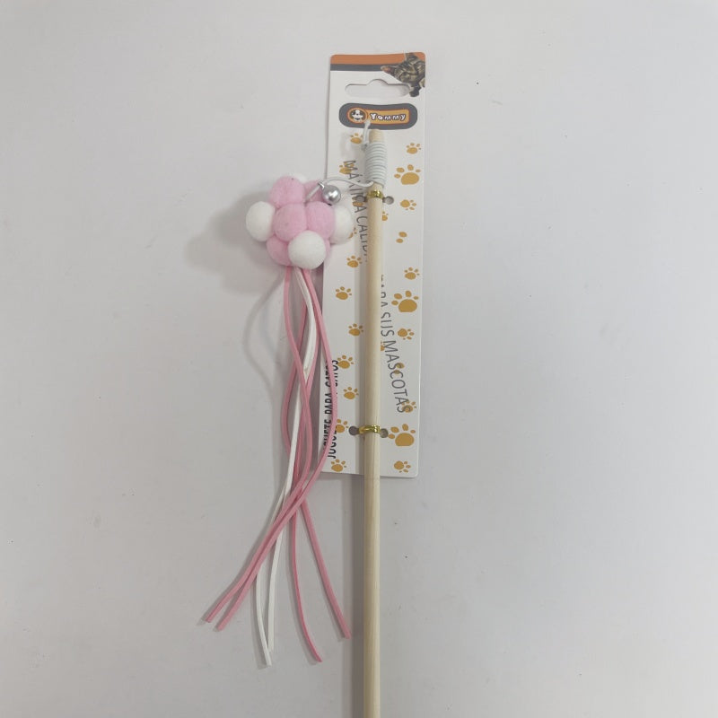 KFX-4845757 Cat Teaser Stick with Interactive Pole for Playful Feline Fun
