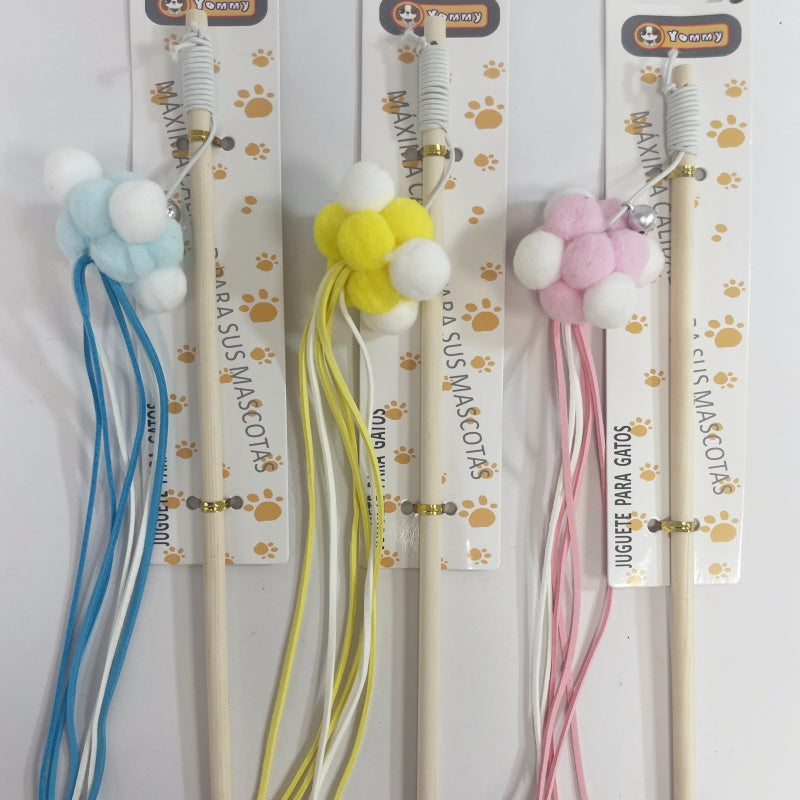 KFX-4845757 Cat Teaser Stick with Interactive Pole for Playful Feline Fun