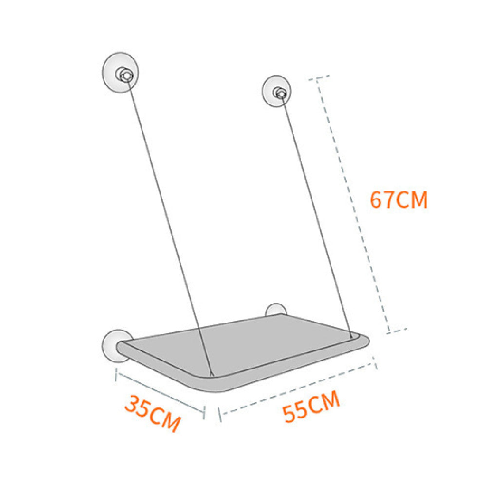 KFX-4846525 Four Seasons Suction Cat Bed - Adjustable PVC Hammock in Multiple Colors