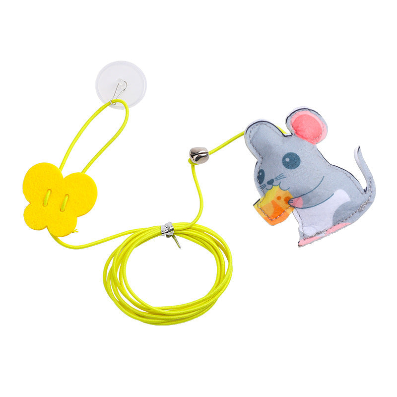 KFX-4849725 Funny Cat Stick with Elastic Rope and Self-healing Plush Toys - 165cm Length, Multiple Color Options
