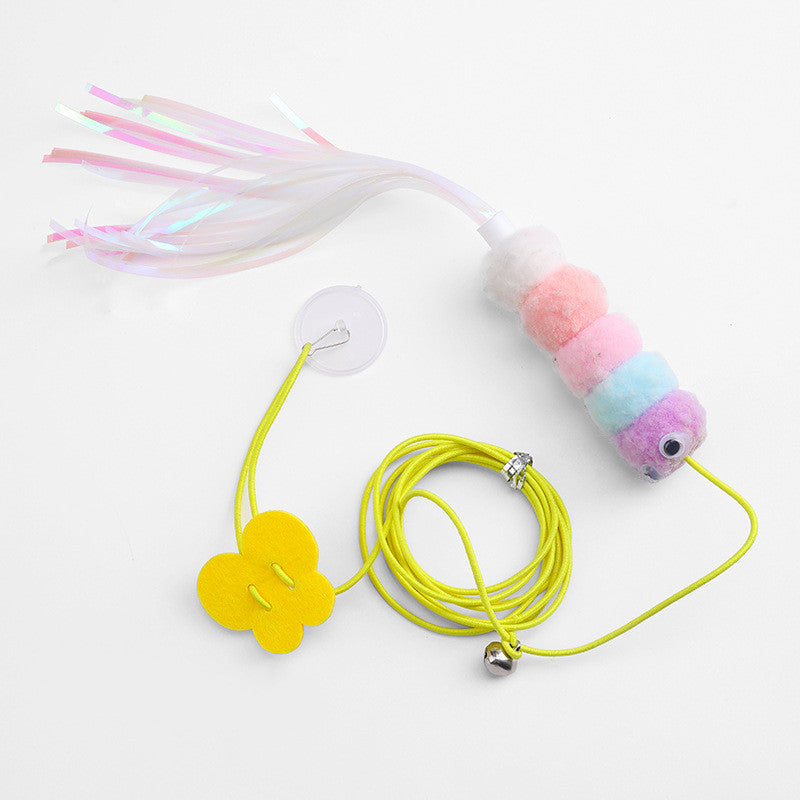 KFX-4849725 Funny Cat Stick with Elastic Rope and Self-healing Plush Toys - 165cm Length, Multiple Color Options