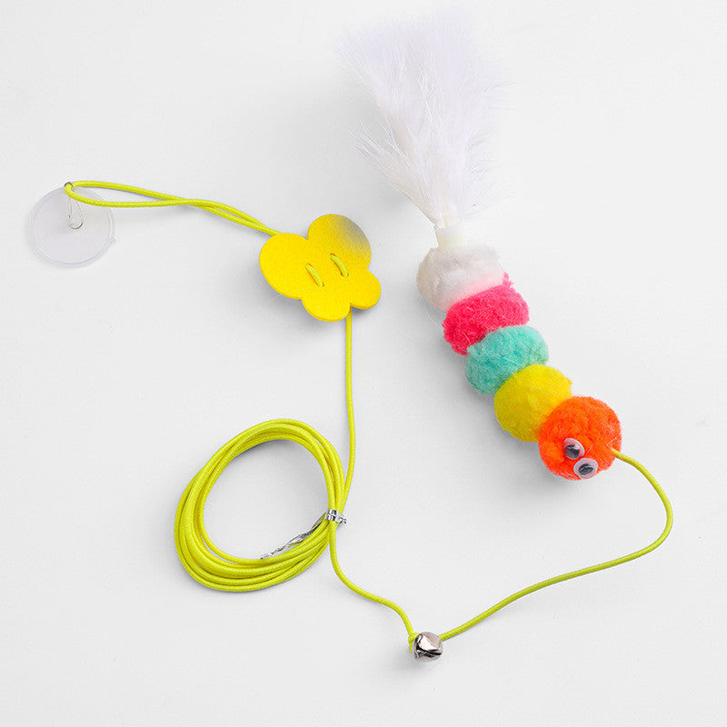 KFX-4849725 Funny Cat Stick with Elastic Rope and Self-healing Plush Toys - 165cm Length, Multiple Color Options