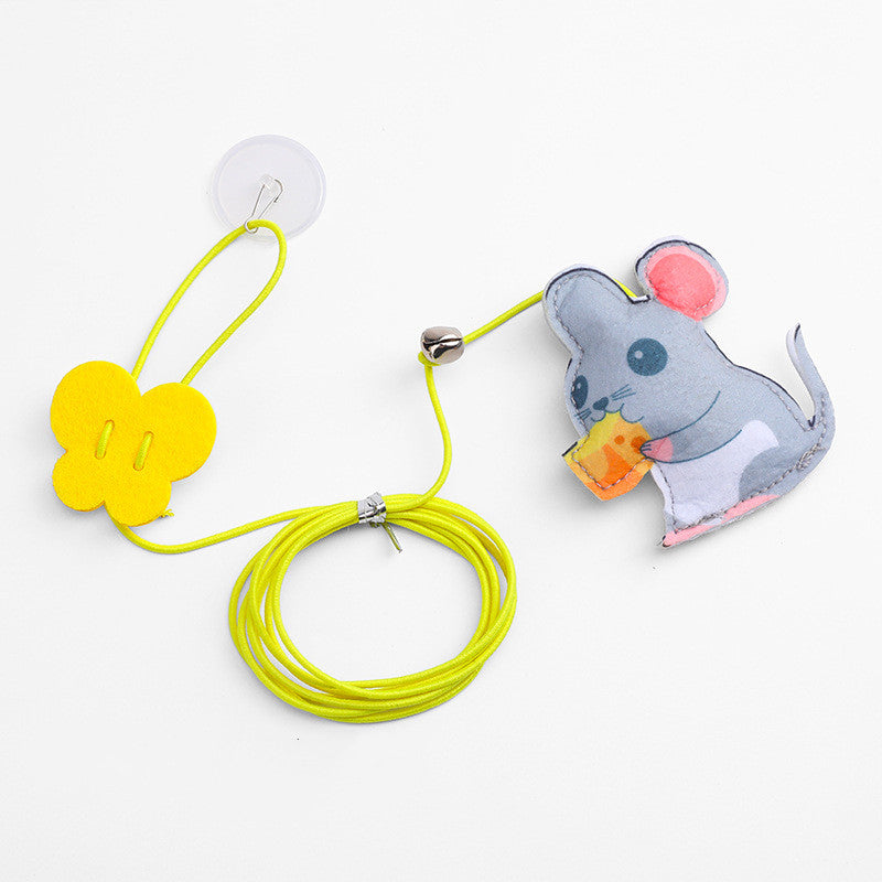KFX-4849725 Funny Cat Stick with Elastic Rope and Self-healing Plush Toys - 165cm Length, Multiple Color Options