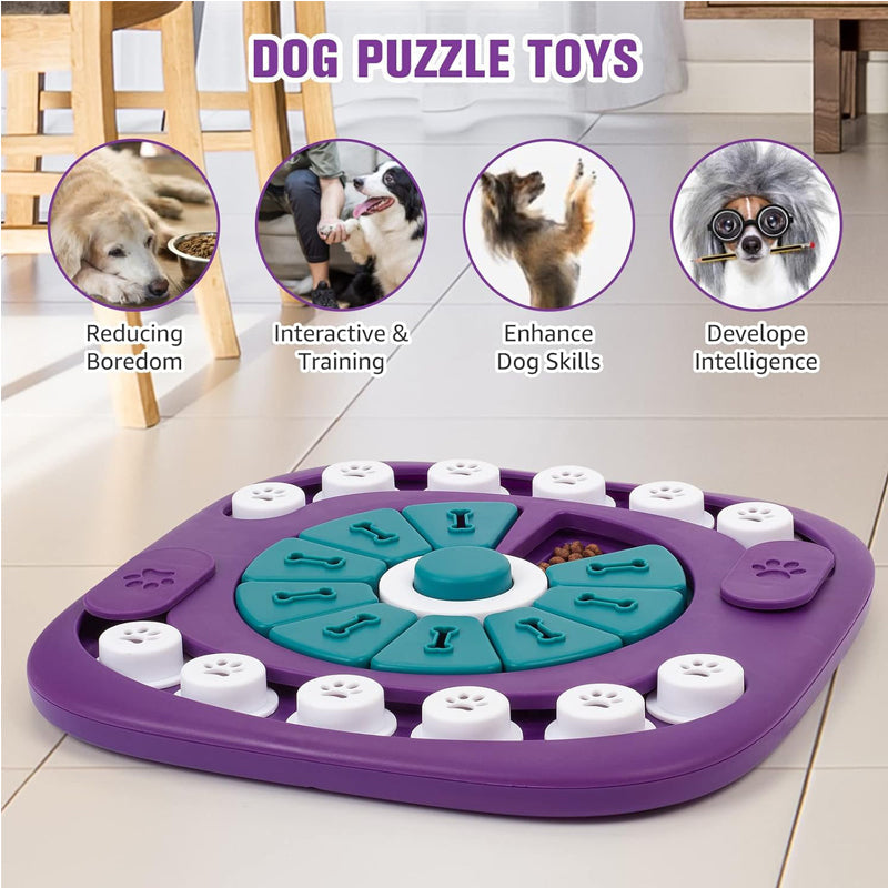 KFX-4850877 Interactive 24-Hole Treat Puzzle Toy for Dogs of All Sizes - Engaging Enrichment Activity for Mental and Physical Stimulation