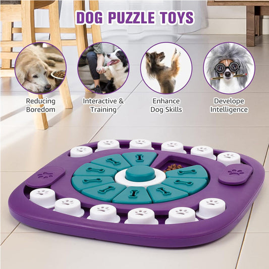 KFX-4850877 Interactive 24-Hole Treat Puzzle Toy for Dogs of All Sizes - Engaging Enrichment Activity for Mental and Physical Stimulation