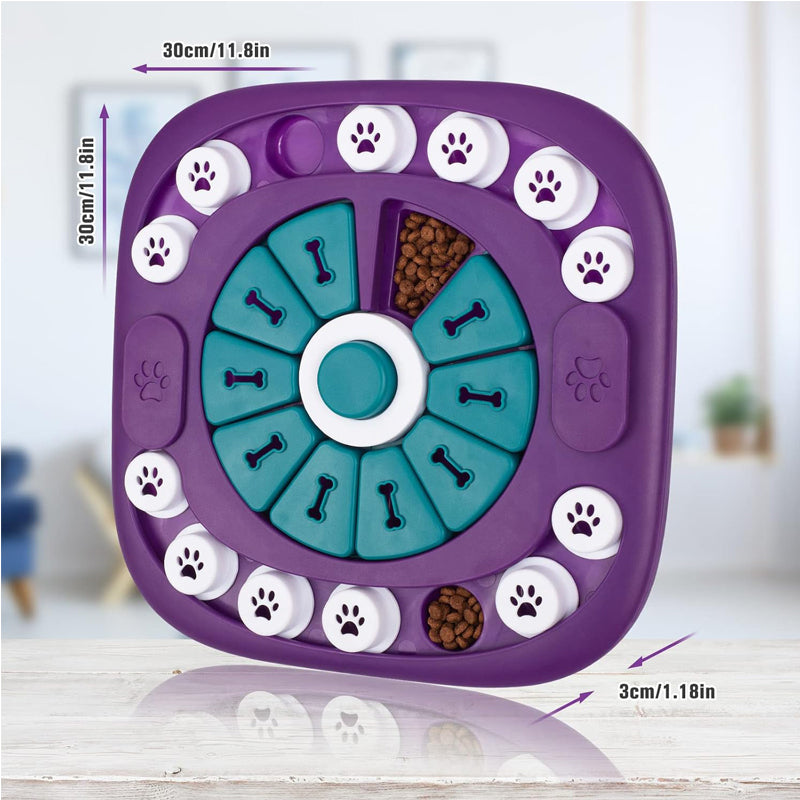 KFX-4850877 Interactive 24-Hole Treat Puzzle Toy for Dogs of All Sizes - Engaging Enrichment Activity for Mental and Physical Stimulation
