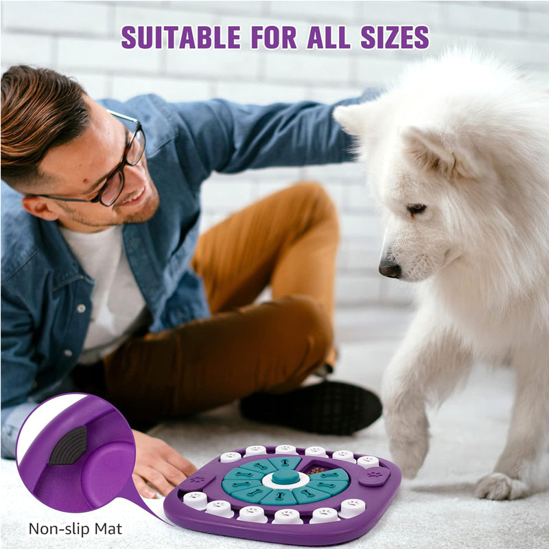 KFX-4850877 Interactive 24-Hole Treat Puzzle Toy for Dogs of All Sizes - Engaging Enrichment Activity for Mental and Physical Stimulation
