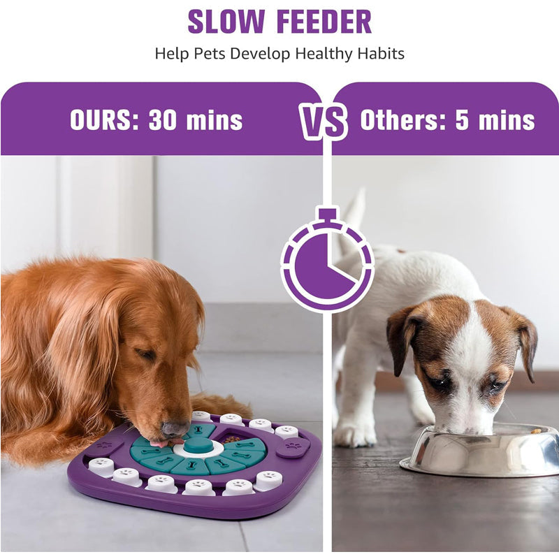 KFX-4850877 Interactive 24-Hole Treat Puzzle Toy for Dogs of All Sizes - Engaging Enrichment Activity for Mental and Physical Stimulation