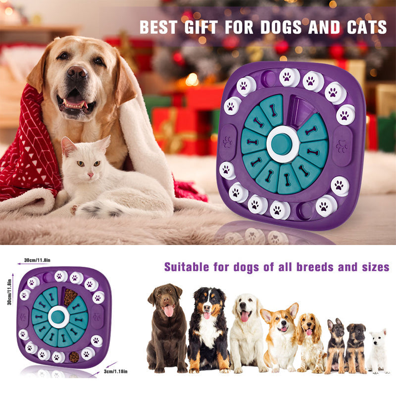 KFX-4850877 Interactive 24-Hole Treat Puzzle Toy for Dogs of All Sizes - Engaging Enrichment Activity for Mental and Physical Stimulation
