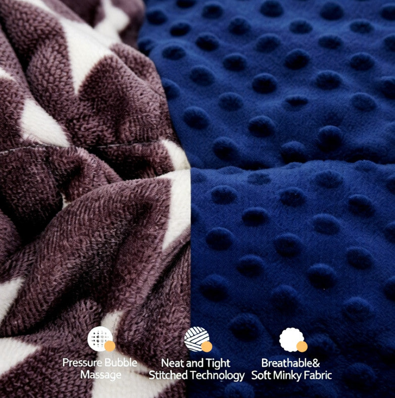 KFX-4851517 Washable Dog Anxiety Blanket - Soft Polyester, Available in Gray, Dark Blue, and Gray-Blue, 81.3 x 61 cm