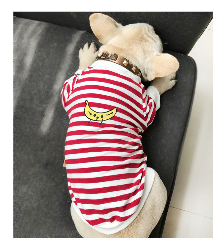 KFX-4855741 Striped Parent-Child Cotton Sweater Set for Small Dogs and Cats
