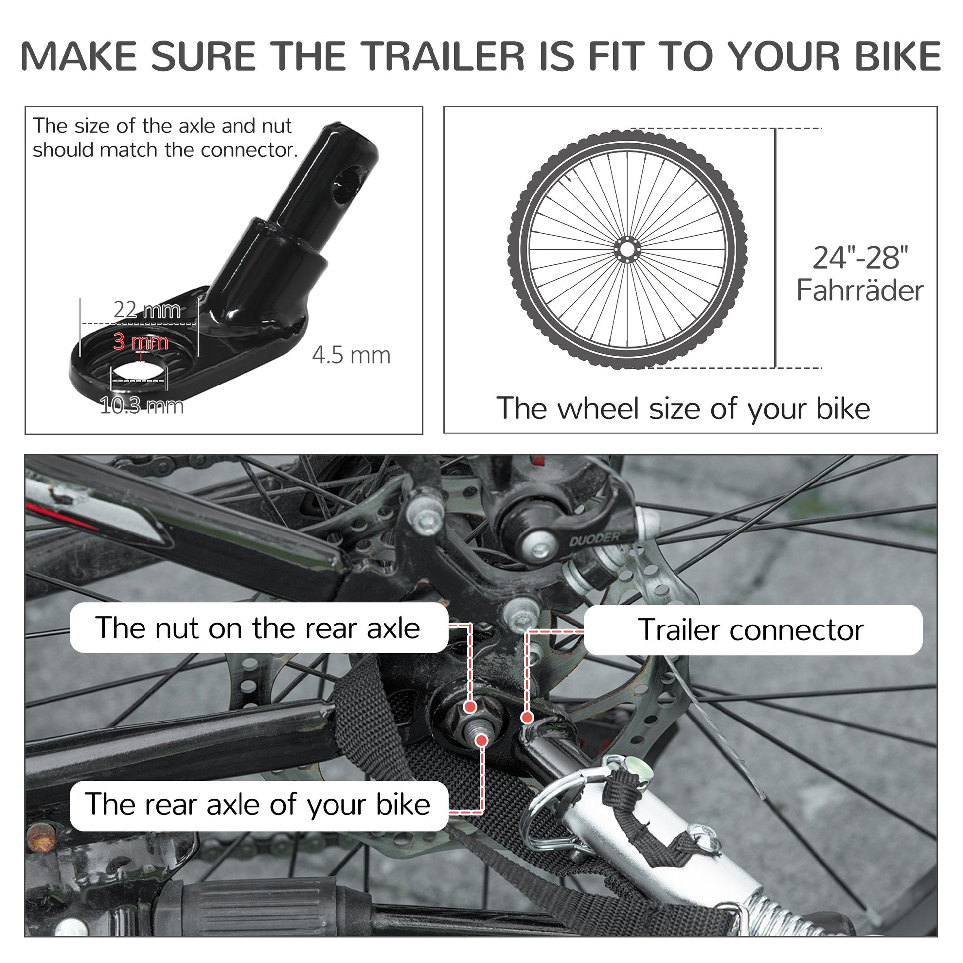KFX-4856125 2-in-1 Dog Bike Trailer and Stroller Carrier for Large Dogs with Safety Features