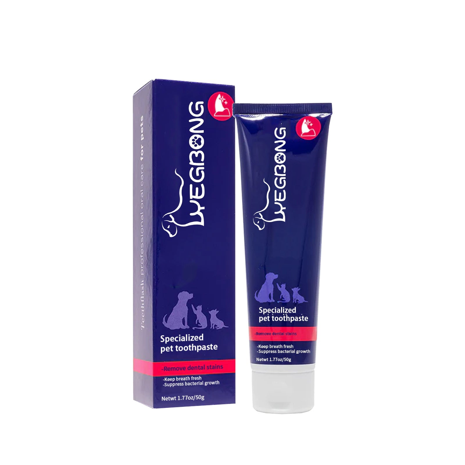 KFX-4856253 Pet Oral Cleansing Cream for Dogs and Cats - 50g Odor Neutralizing Toothpaste