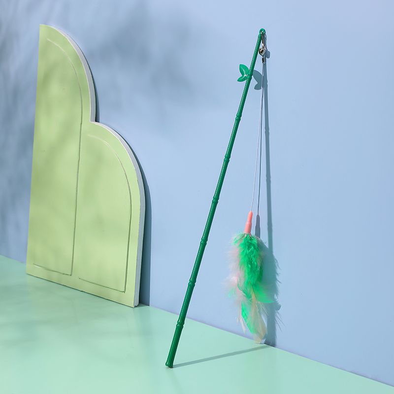 KFX-4857917 Interactive Cat Feather Wand with Bells - Durable, Safe and Stimulating Toy for Cats of All Ages
