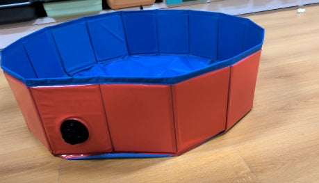 KFX-4858301 Foldable Large Dog Swimming Pool - Portable Dog Bath with Non-Slip Bottom and Quick Drainage