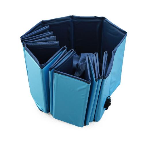 KFX-4858301 Foldable Large Dog Swimming Pool - Portable Dog Bath with Non-Slip Bottom and Quick Drainage