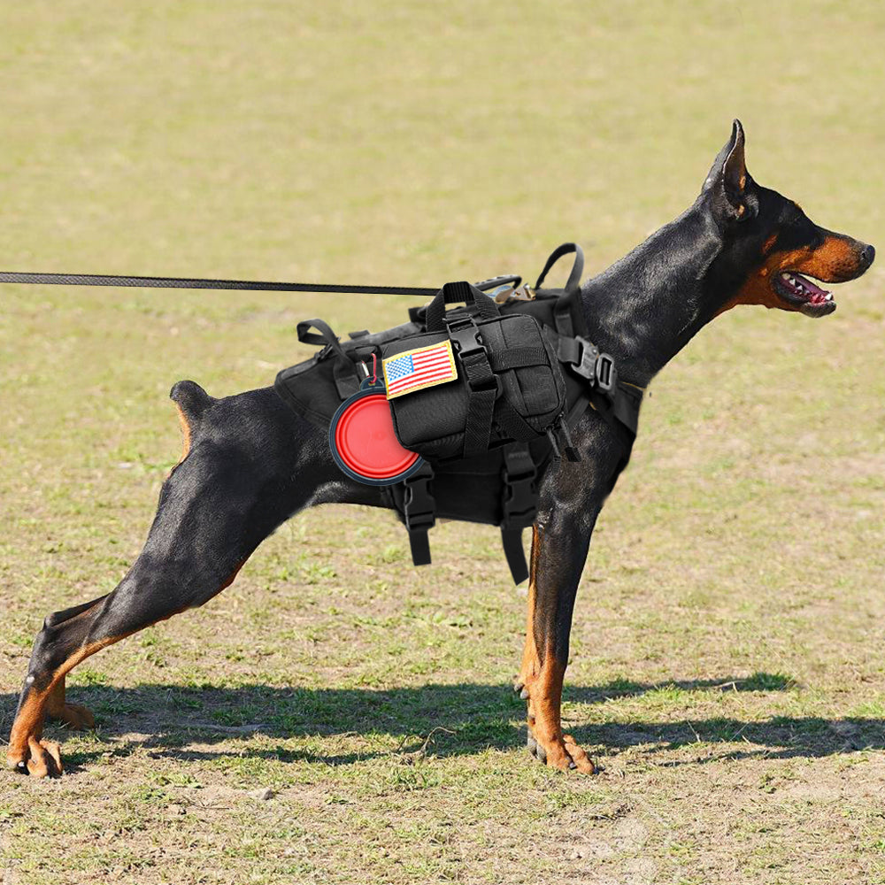 KFX-4859709 Tactical Dog Outdoor Vest Suit - Padded Nylon, Water Resistant, Available in Brown, Black, and Green